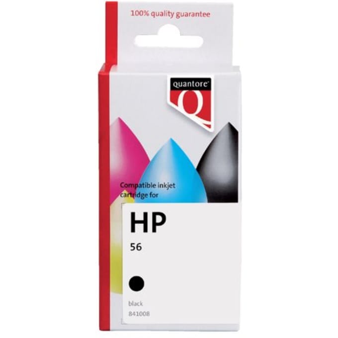 Inktcartridge Quantore alternatief tbv HP C6656D 56 zwart