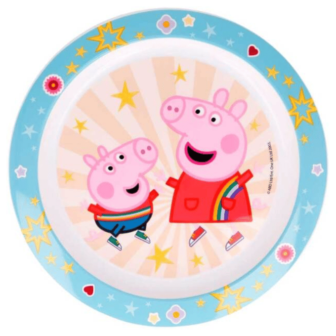bord Peppa Pig Junior 22 cm lichtblauw/wit