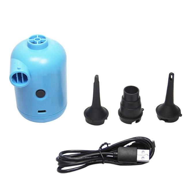 Draagbare Elektrische Luchtpomp DC5V USB-connector Peddel Rubberen Boot Bed Bank Zwevend Object Opblaasbare Pomp met 3 Mondstukken