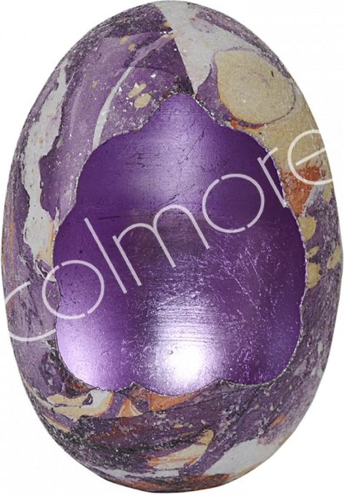 Colmore by Diga decoratie ei ijzer lila mozaïek met paars blad 30x30x41 cm