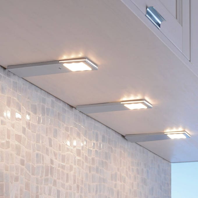 Paul Neuhaus Helena LED meubelverlichting, 19 x 7 cm, set van 3, sensor, metaal