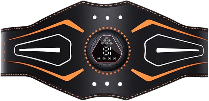 Buikspier Trainer - Spierstimulator Riem - Spierversterking - Digitale Display - 118x14cm - Zwart