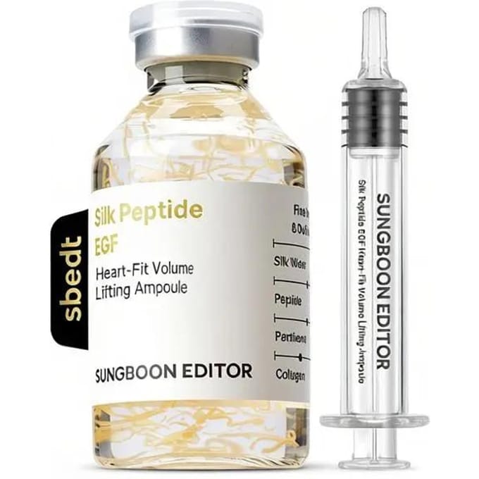 Sungboon Editor Zijdepptide EGF Heart-Fit Volume Lifting Ampul Verstevigende Verzorging 40ml Dubbele Set white