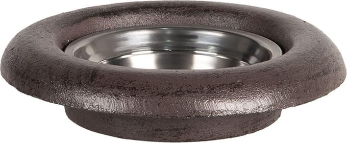 Clayre & Eef Voerbak hond Ø 22x5 cm Bruin IJzer