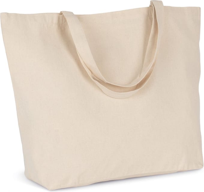 Kimood Extra grote shopper van katoen KI0296 - Natural - One size
