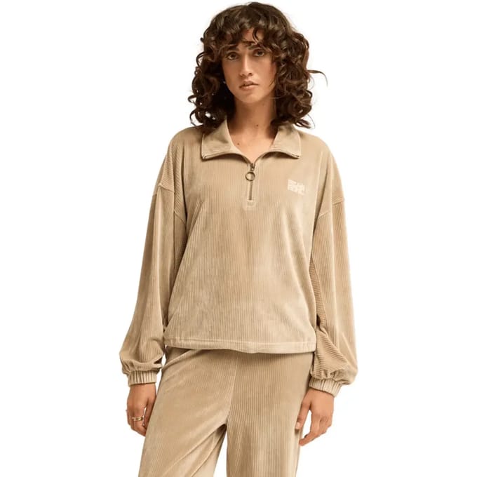Billabong Coffee Time Half-Zip Sweater bruin