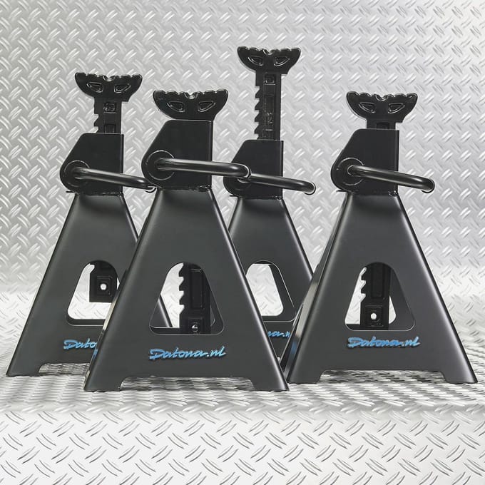 Datona® Assteunen 12 ton - 4 stuks - maximale hoogte 74,5 cm - Zwart