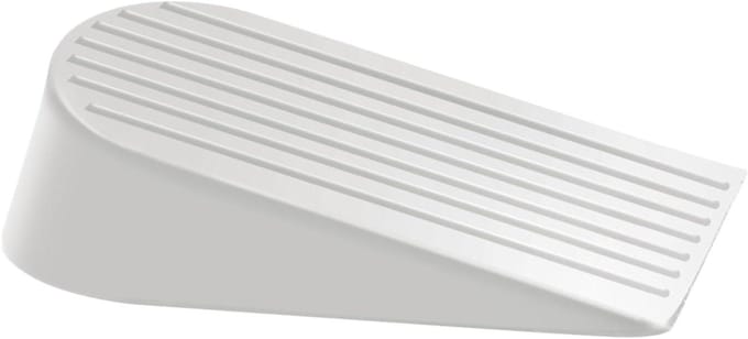 Extra grote rubberen deurstopper - Robuuste deurstopper voor vloer - Antislip deurstopper houder voor terras buiten huizen scholen kantoren garage - Wit