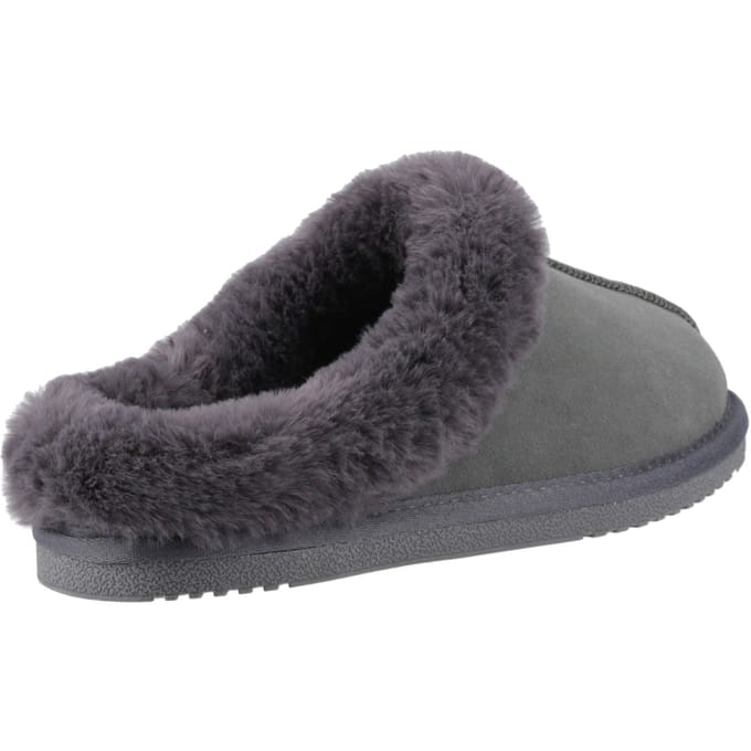 Hush Puppies Amara Suède Dames Grijze Slippers