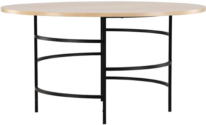 Copenhagen eetkamertafel Ø140cm whitewash.