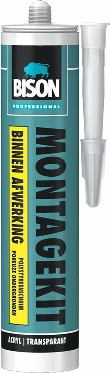 Bison professional binnen afwerking montagekit wit - 310 gram