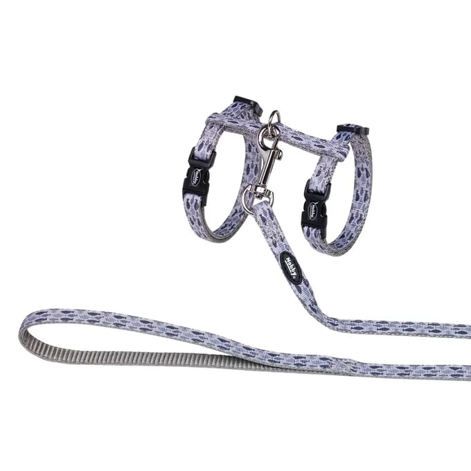 Kattenriemen en -harnassen Nobby Pet Fish Grey