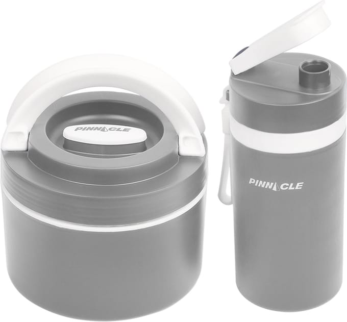 Pinnacle Pixel Combi Set - Trommel-Drinkfles-Cool Grey- Handig voor onderweg Lunchbox