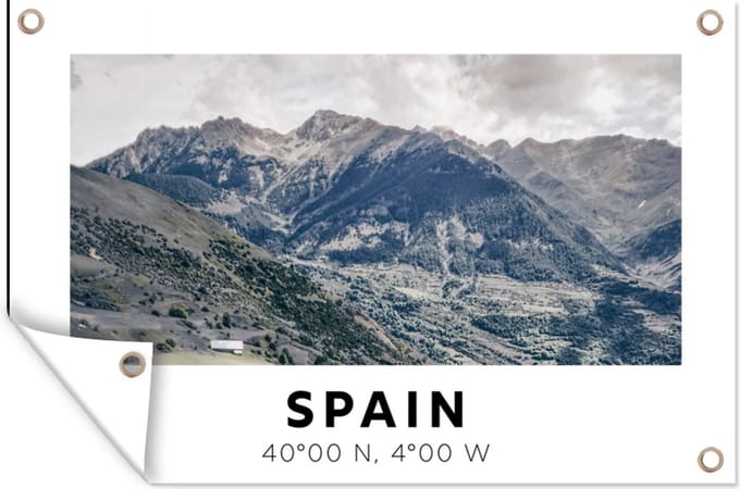 Tuinposters buiten Spanje - Groen - Europa - 90x60 cm - Tuindoek