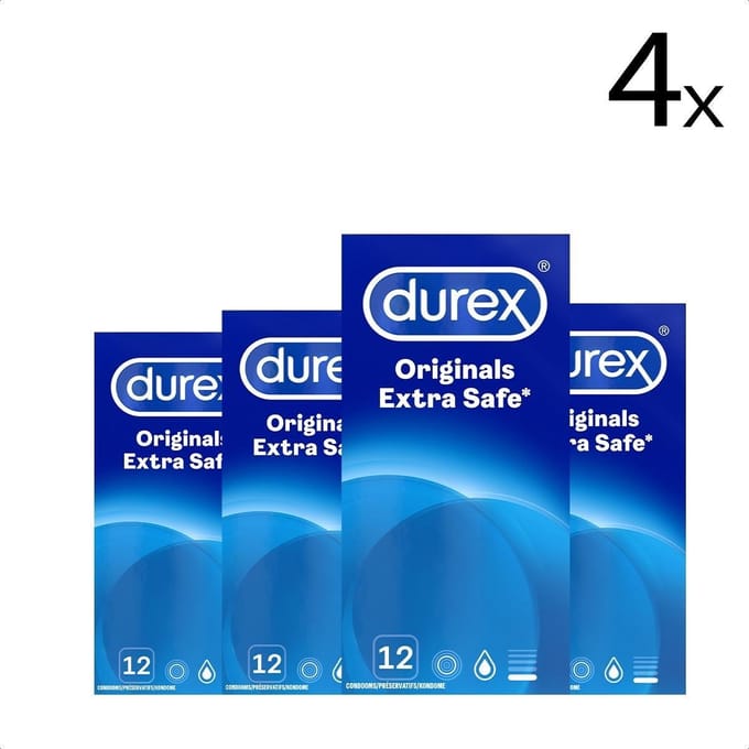 Durex Originals Condooms Extra Safe - 4x 12 stuks