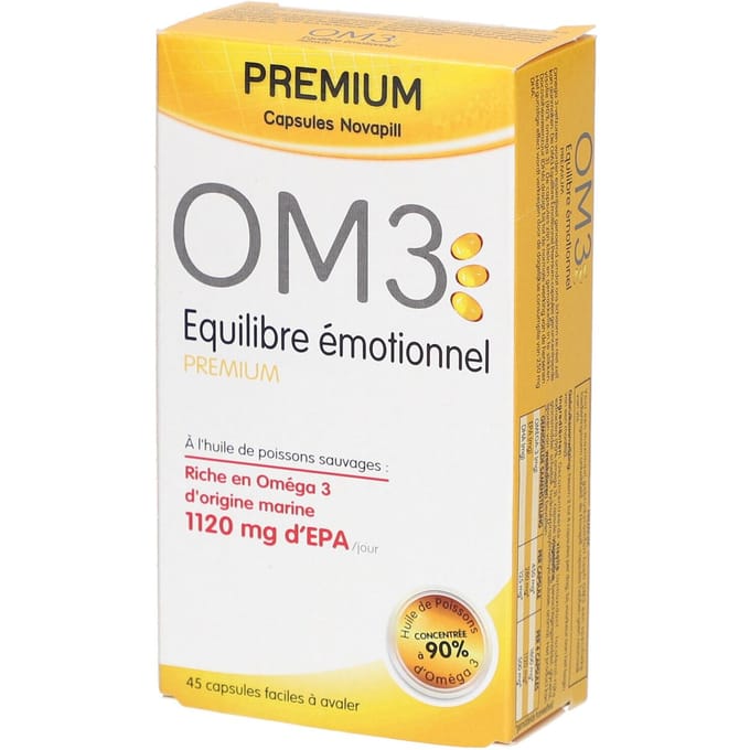 OM3 - Emotioneel evenwicht -Premium Formule - Omega 3 - 1050 mg EAP - 45 capsules