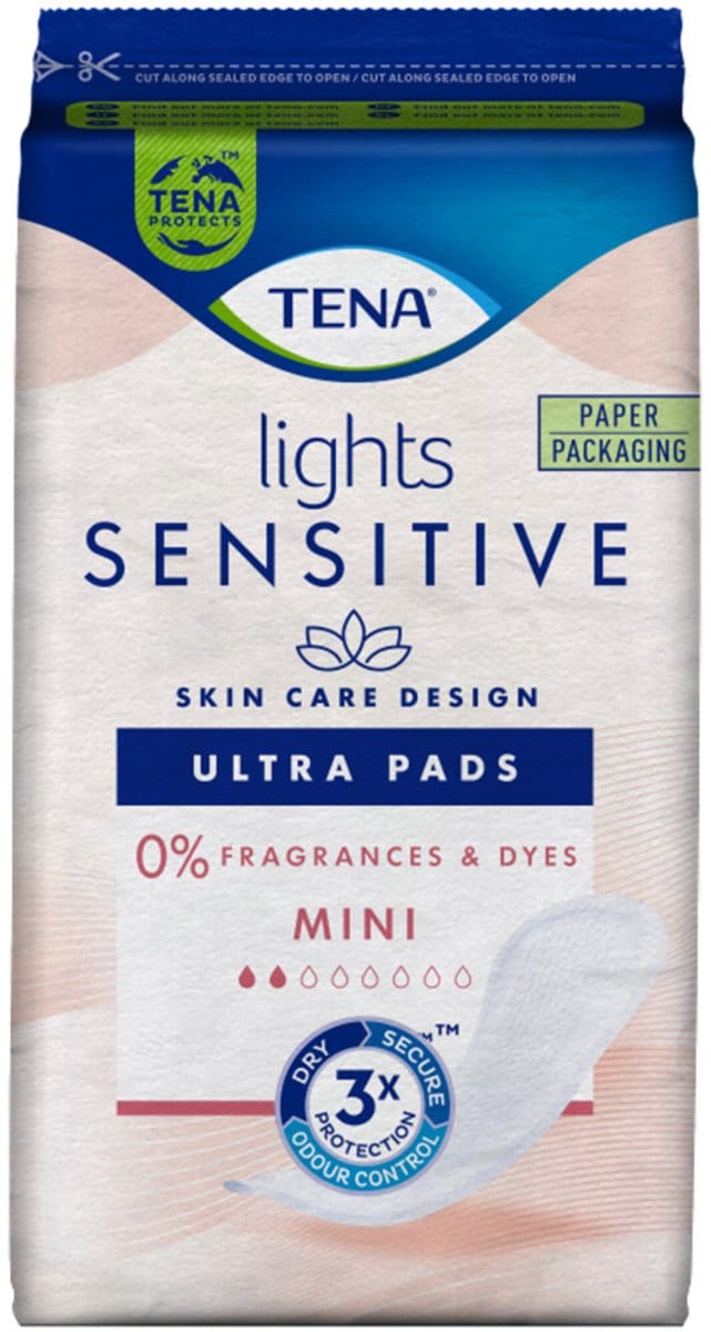 TENA - Sensitive Lights Ultra Pads Mini - 3 x 20 stuks - Voordeelverpakking