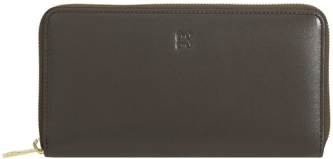 DuDu Mauritius Portemonnee Leder 19 cm - Unisex - Horizontaal - coffee brown