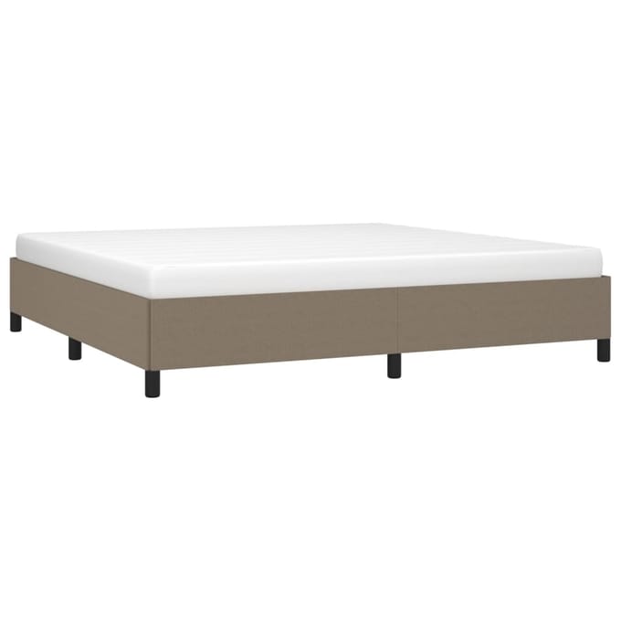 vidaXL - Bedframe - zonder - matras - stof - taupe - 200x200 - cm