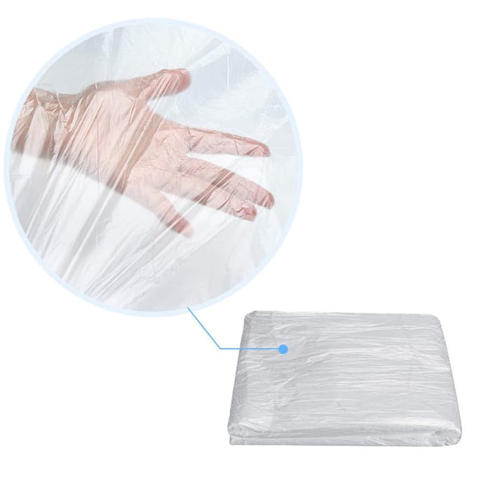 100 Stuks Wegwerp Spreihoezen Spa Massage Laken Transparante Waterdichte Folie 100Pcs white