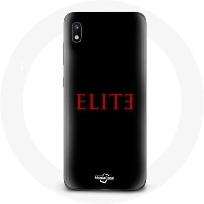 Coque - Samsung - Galaxy A10 Elite - Souple - Logo Rouge - Protection Synthétique noir
