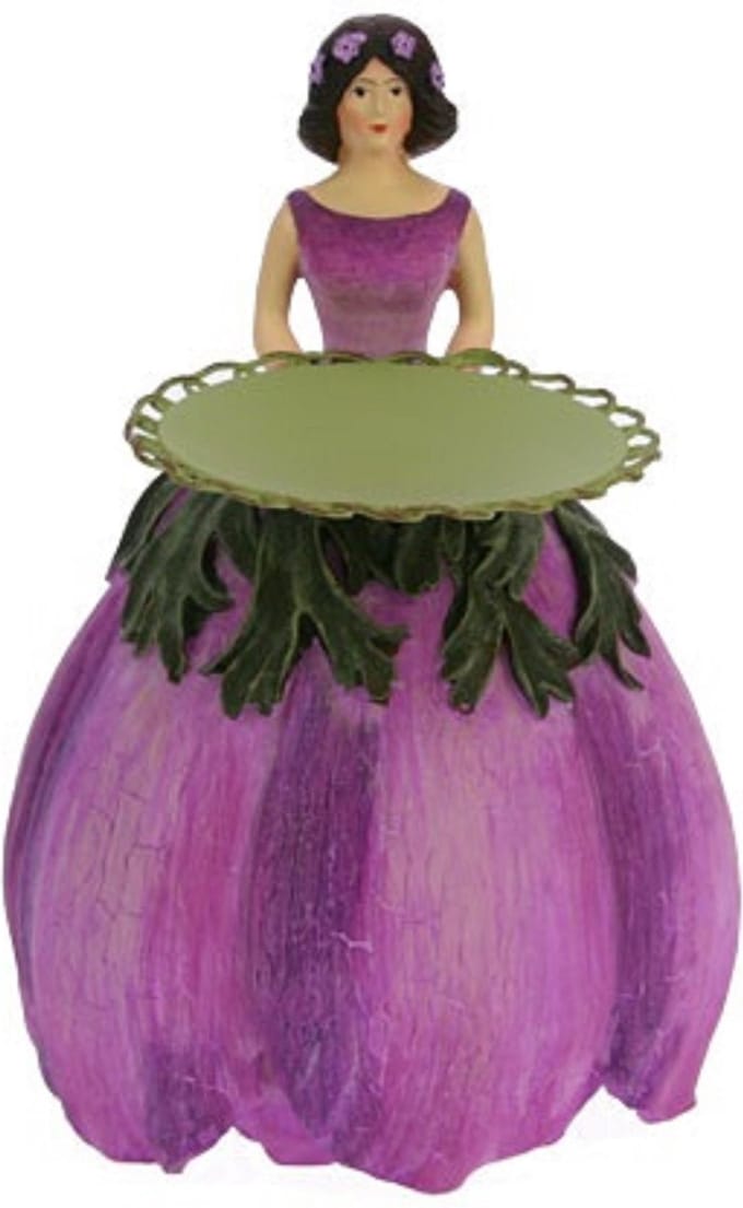 Anemonen meisje kaarsenhouder 11,5x13x16cm