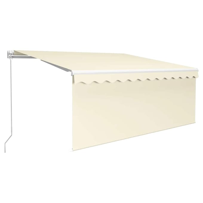 vidaXL - Uitschuifbare - luifel - Crèmekleurig - 3 - x - 2,5 - m - Polyester