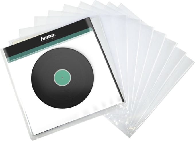 Hama LP-buitenhoes, transparant, 10 stuks