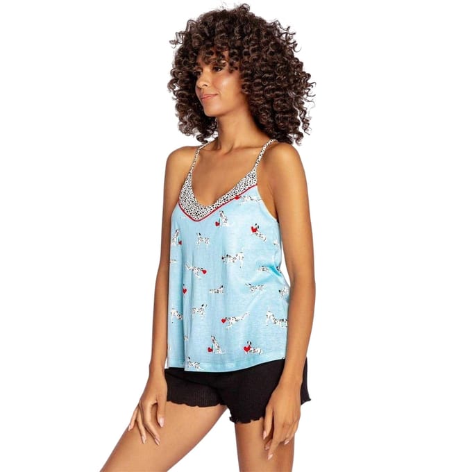 PJ Salvage Dames/Dames hemdje met dalmatiërprint (Aqua)