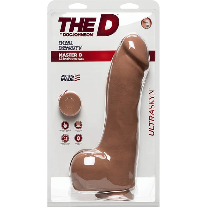 Doc Johnson - Thin D Realistische Dildo met Ballen - 30 cm