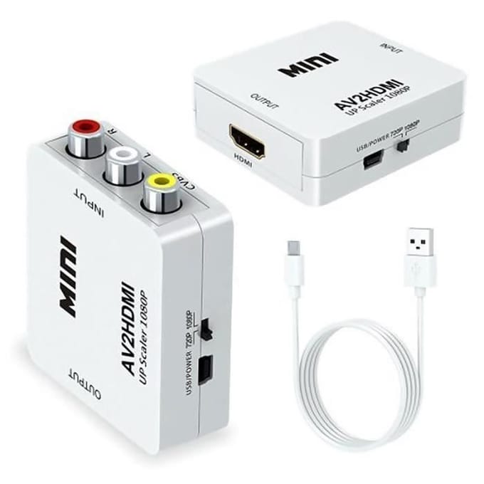 Mini Av Rca naar Hdmi Converter Adapter Dvd Composiet Av2Hdmi Cadaptator 1080P Hdtv - JSLWBY-A0541
