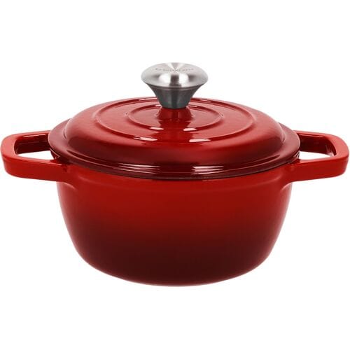SILVERCREST Gietijzeren pan, Ø16 cm (Rood)