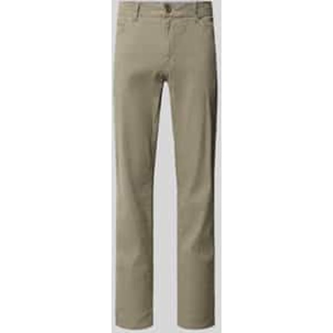 regular fit stoffen broek van mix van katoen en linnen model 'CADIZ'