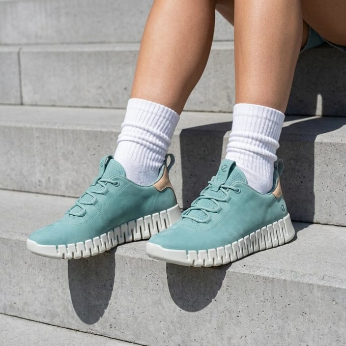 Ecco Ecco Gruuv Sneakers blauw Leer