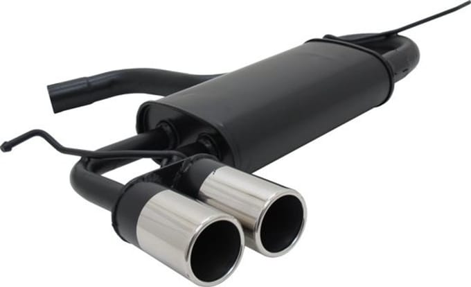 Sportuitlaat Audi A3 / VW Golf 5 / VW Golf 6 / VW Scirocco - Viking Choice - Zwart - RVS Eindpijp
