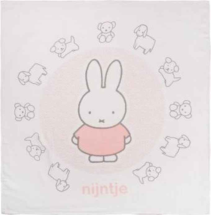 Nijntje Multidoek Hydrofiel XL Grass - Swaddle - Inbakerdoek - 120x120 - Roze