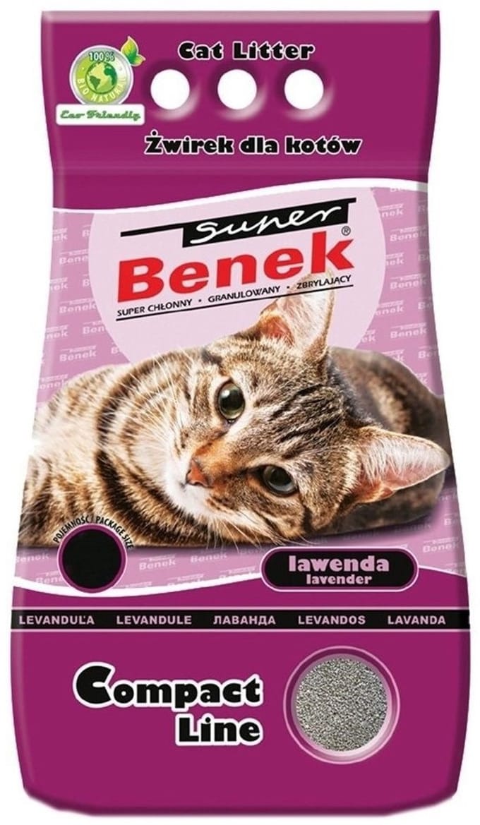 Super Benek Compact Serie - Kattenbakvulling - Lavendelgeur - 25L - Hoge Absorptie