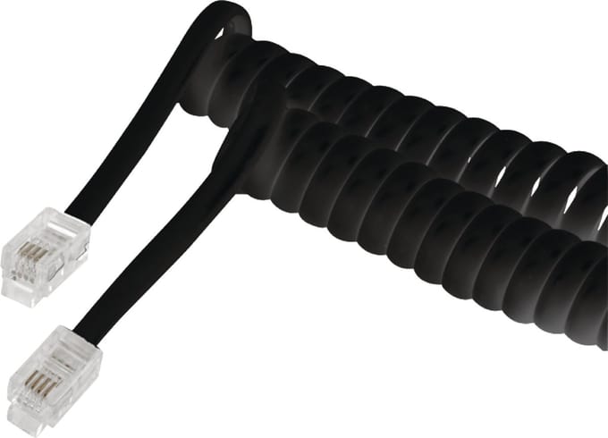 Pro Telefoon handset spiral cable CCA (copper-clad aluminium)