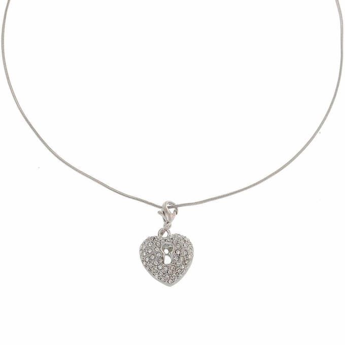 Behave - Ketting met hart hanger - zilverkleur - Trendy romantisch