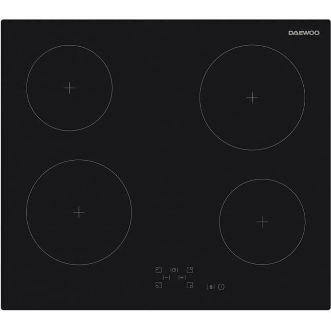 Plaque de cuisson vitrocéramique - DAEWOO - 4 foyers - 60 cm - BH6VTF27BNM - Noir