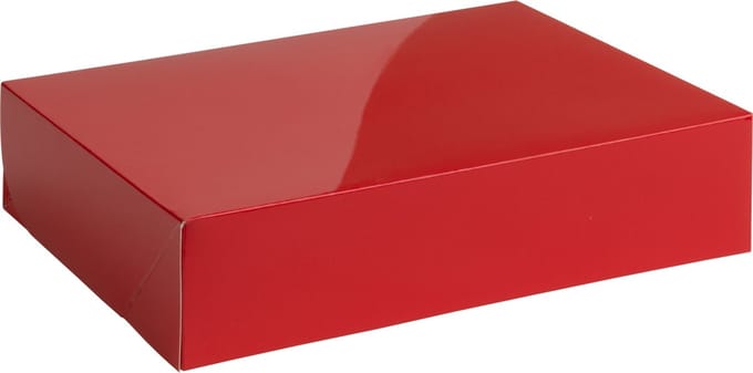 Cadeaudoos cadeauverpakking glossy, formaat 30x22x7cm ROOD (10 stuks)