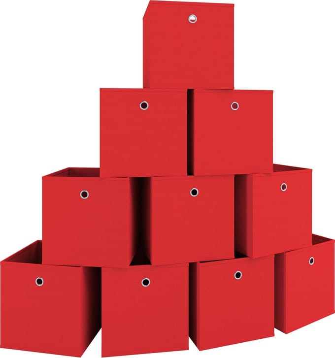Set van 10 vouwdozen vouwdoos stoffen doos vouwdozen plank doos opbergdozen