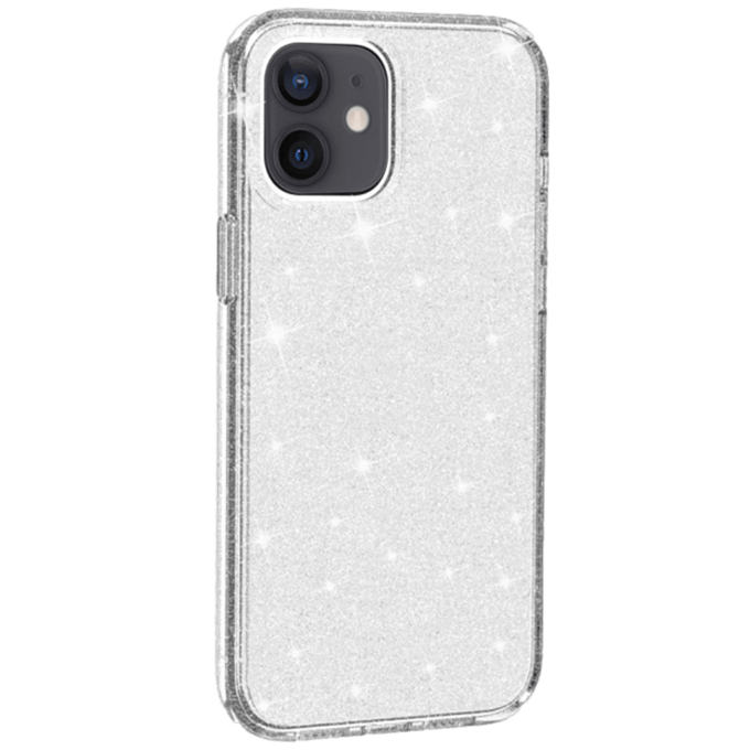TwoTone iPhone 12 Mini Glitz Hoesje Transparant