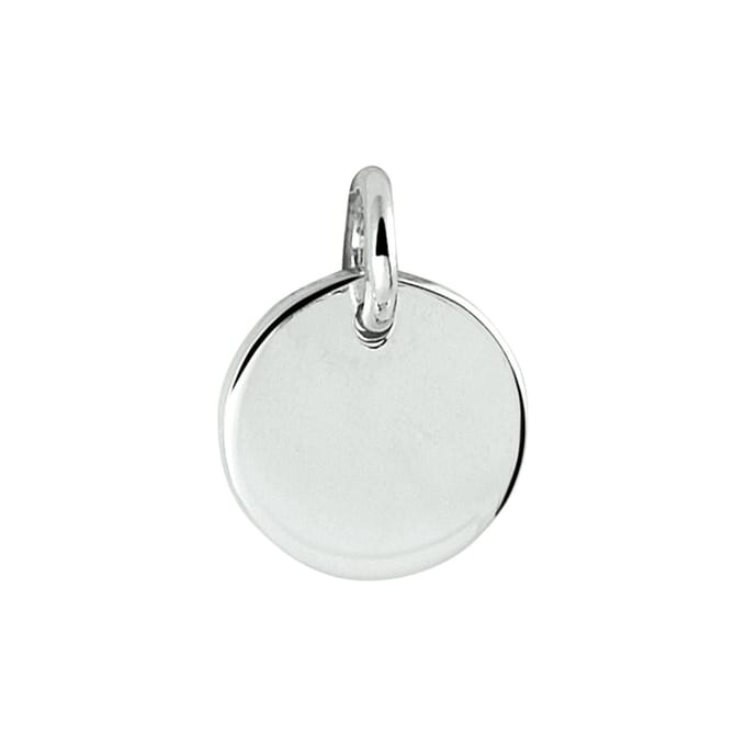 Zilver Gerhodineerde Graveerhanger rond 1330154