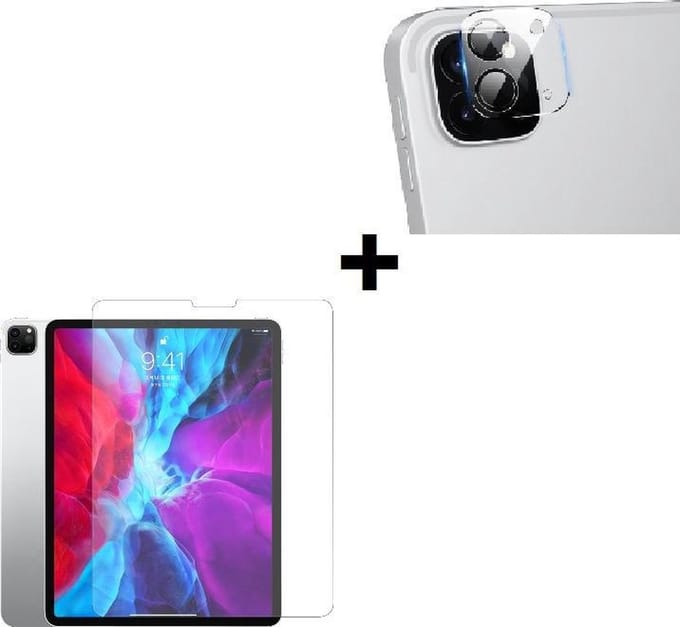 Geschikt voor iPad Pro 2020/ 2021Screenprotector - 11 inch - Screen Protector Tempered Gehard Glas / Glazen + Glazen Lens / Camera protector