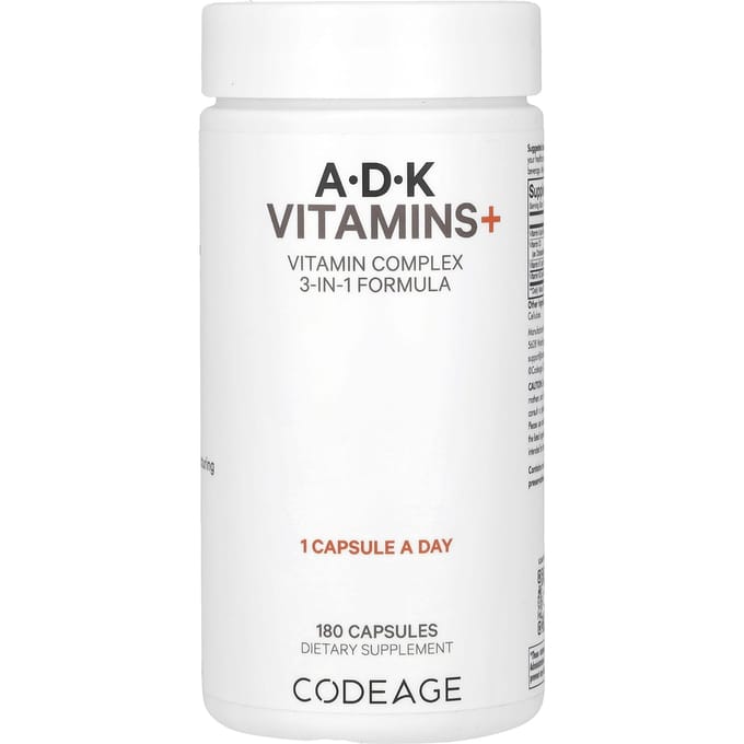 Vitamine A, D, K, 180 capsules