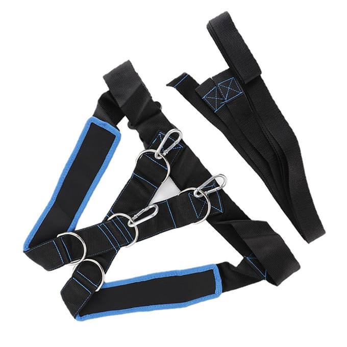 Snelheid Kracht Training Slee Schouderharnas Weerstandsband Riem Sportuitrusting black