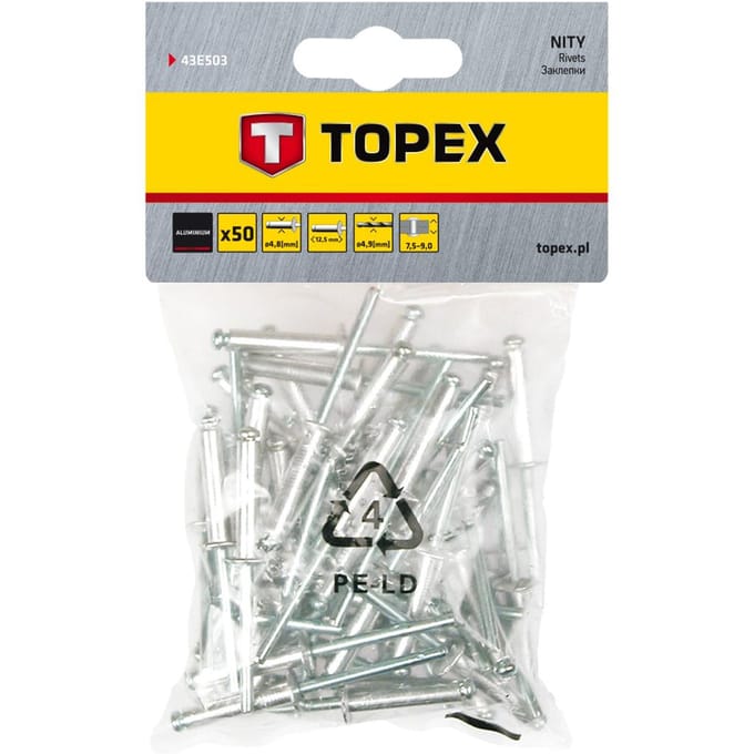 Popnagels 4,8 x 12,5 mm 50 Stuks Aluminium
