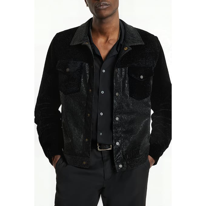 John Varvatos Passaic Regular Fit Foil Black Größe: S | Leichte Jacken Outlet | Herren | Schwarz