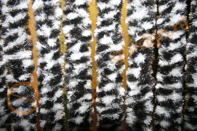 Living - Kattenstaart - 100x230 cm - Antraciet/Wit
